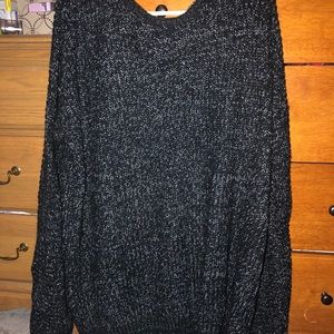 Forever 21 Black Sweater with Cross Back